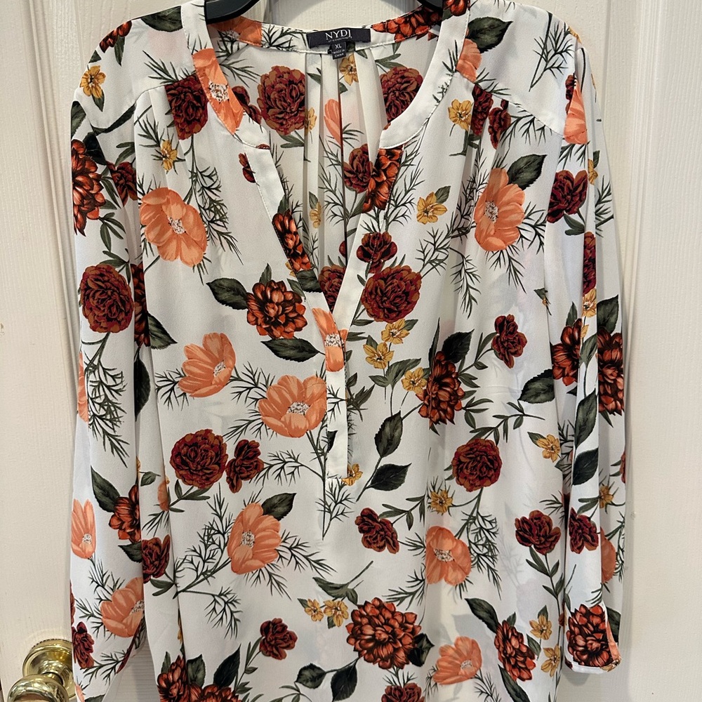 NYDJ Women's Blouse - Rich Autumn Colors